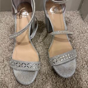 Gianni Bini Glittering Silver Heels